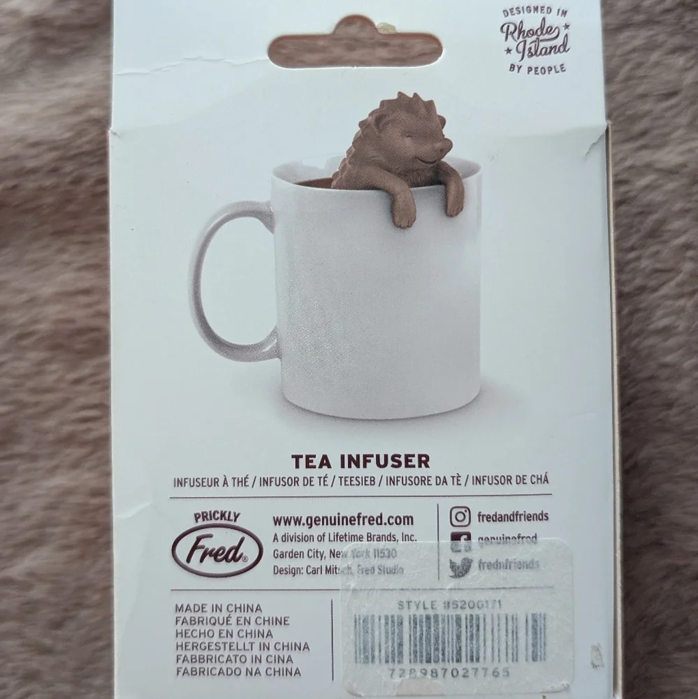 🆕 Cute Tea Brown Fred Hedgehog (or Pangolin) Reusable Silicone Tea Infuser
